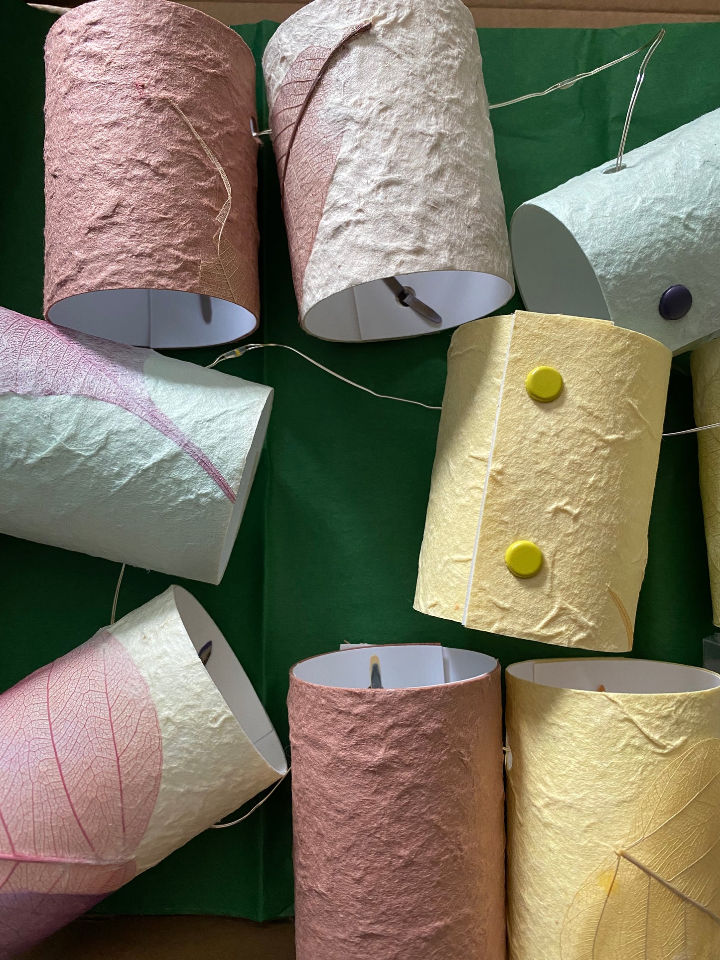 Handmade Mini Lampshade Fairy Lights Bunting