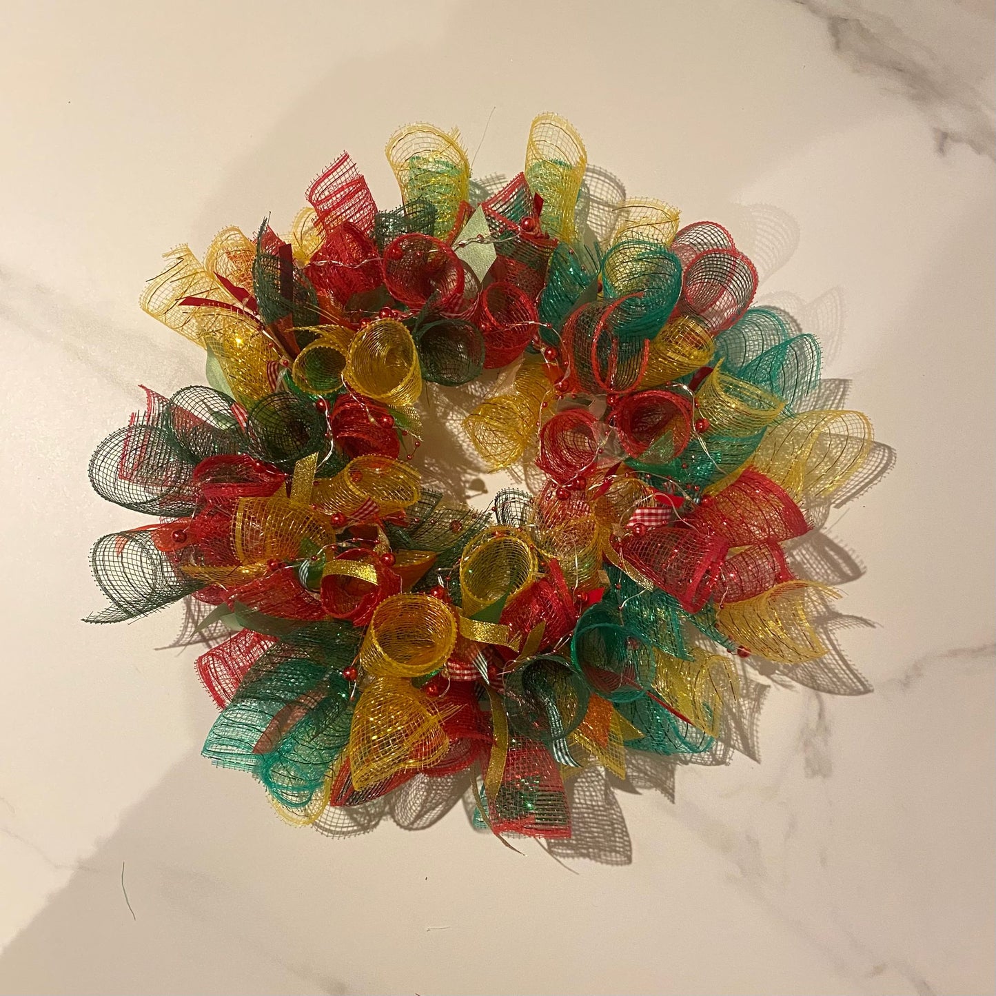 Deco Mesh & Ribbon Christmas Wreath Kit