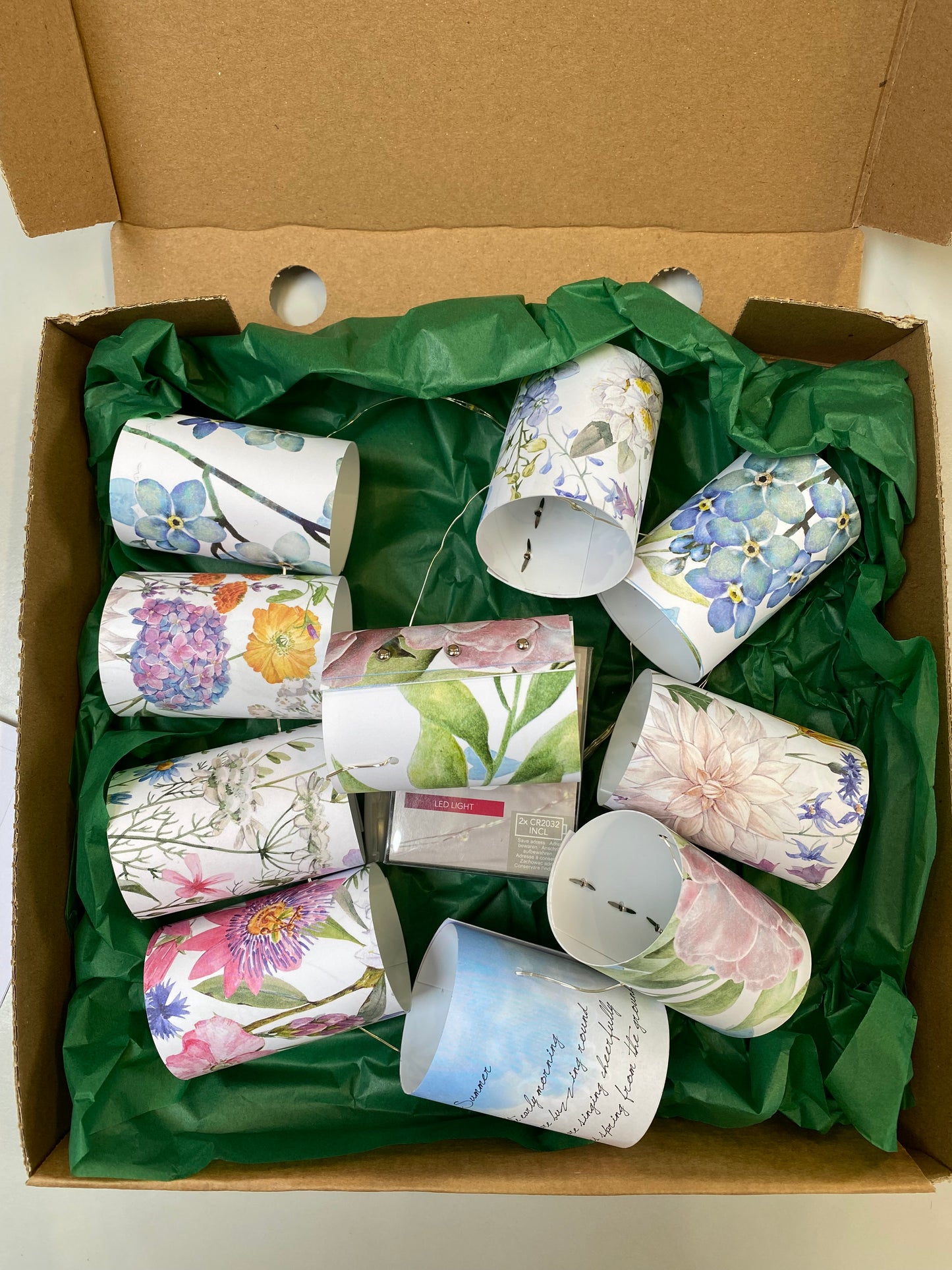 Handmade Mini Lampshade Fairy Lights Bunting