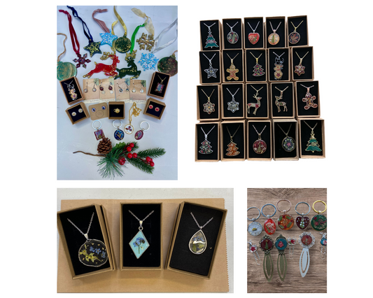 Resin Christmas Decorations, Jewellery & Gifts Workshop - Saturday 22nd November 2025