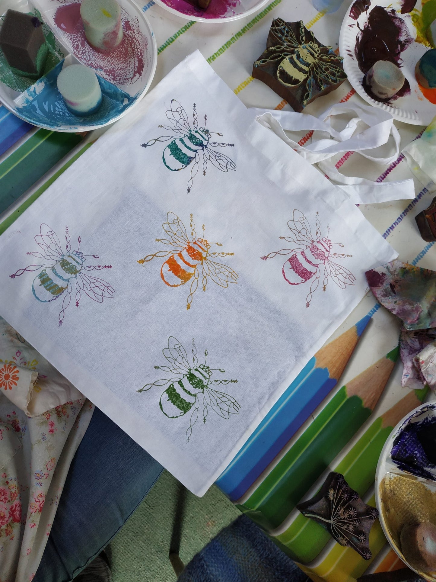 Block Printed Tote Bags - Wednesday 5th November 2025