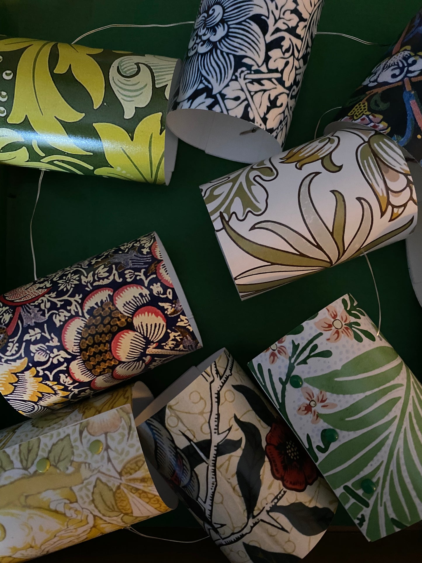 Handmade Mini Lampshade Fairy Lights Bunting Christmas Designs