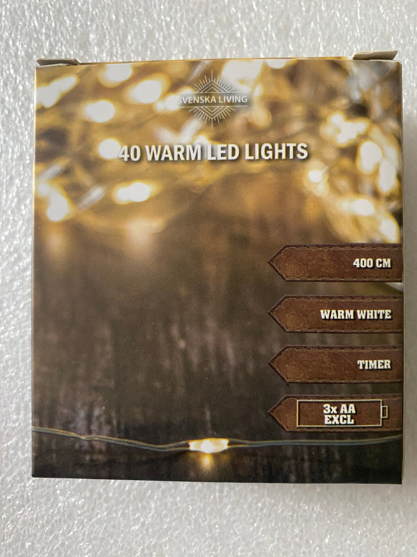 3 Packs of 40 LED Micro Fairy Lights (4 metres per set) with Timer in Warm White - HALF PRICE!