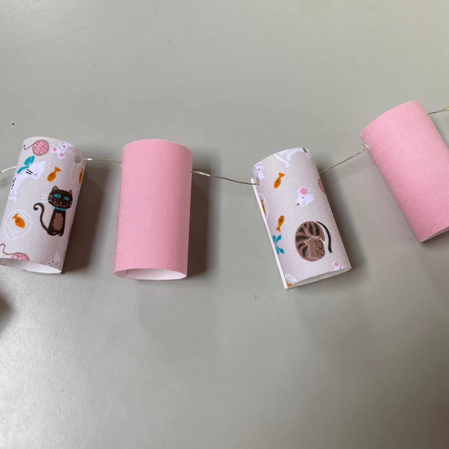 Handmade Mini Lampshade Fairy Lights Bunting