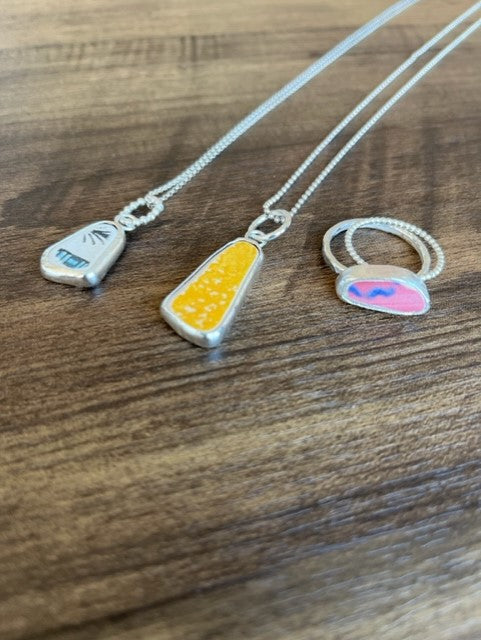 Silver Jewellery with Sea Glass & Sea Pottery - Friday 12th January 2024