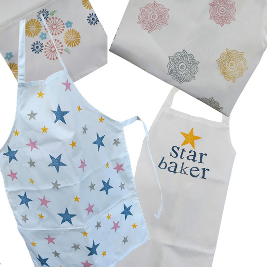 Hand Printed Cooks Apron