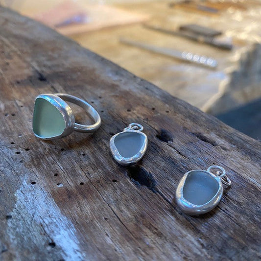 Silver Jewellery with Sea Glass & Sea Pottery - Friday 13th September 2024