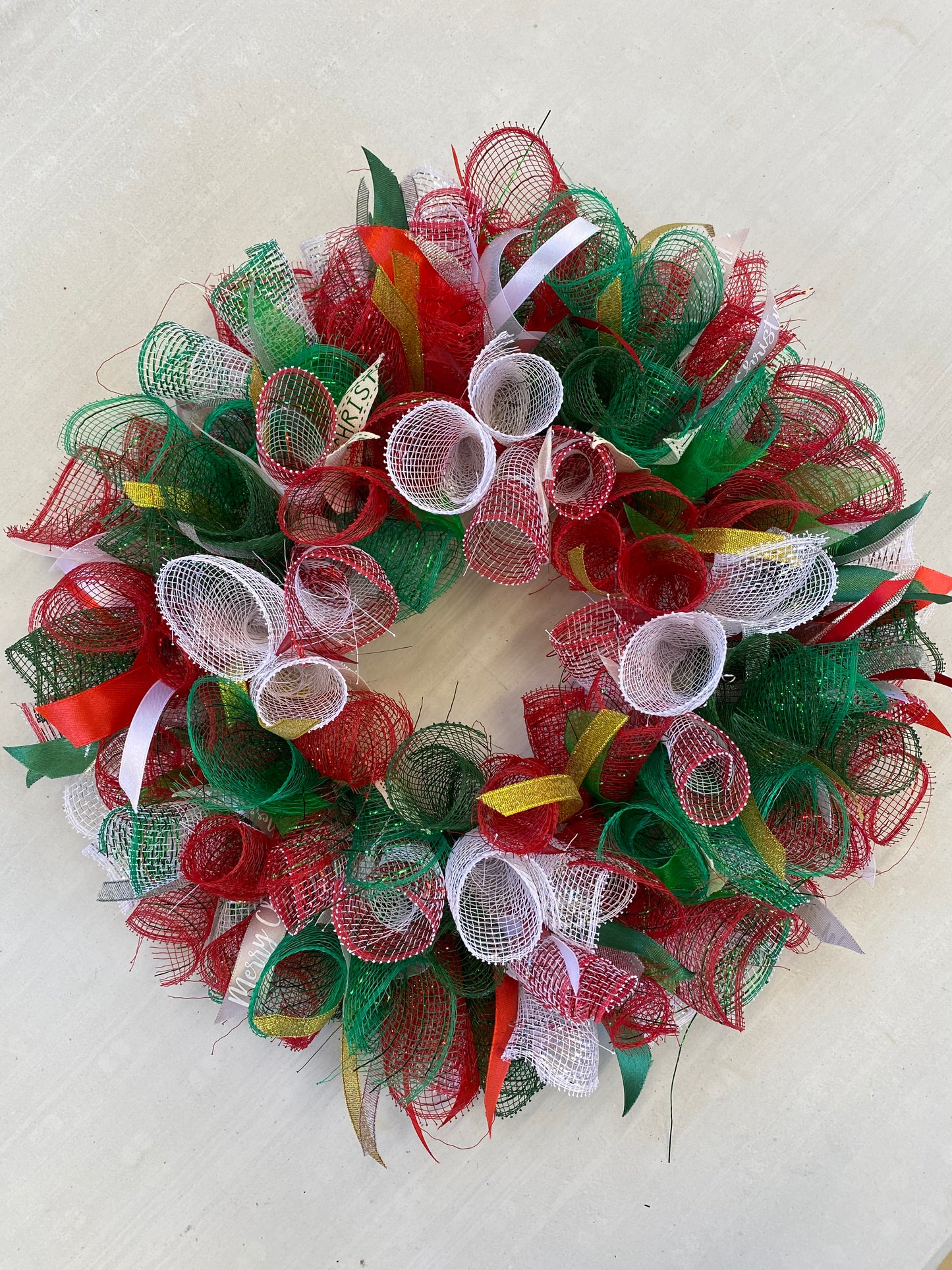 Deco Mesh & Ribbon Christmas Wreath Kit