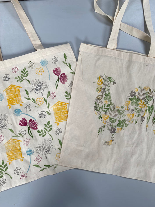 Block Printed Tote Bags - Wednesday 21st May 2025