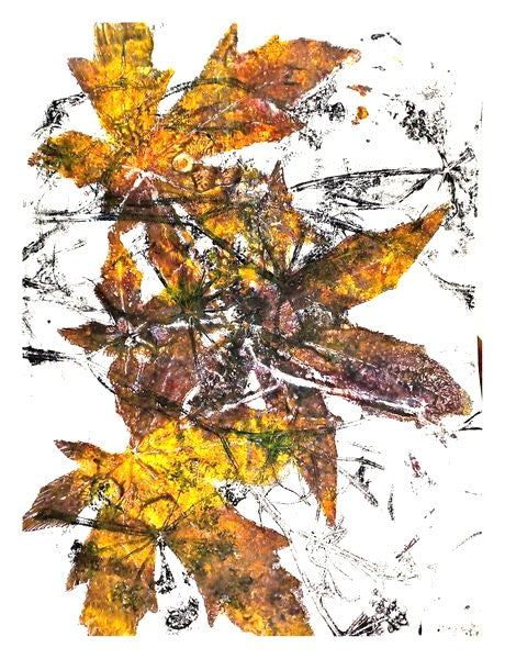 Gel Plate Printing & Collage Workshop Autumn Leaves & Abstract - Saturday 14th November 2026