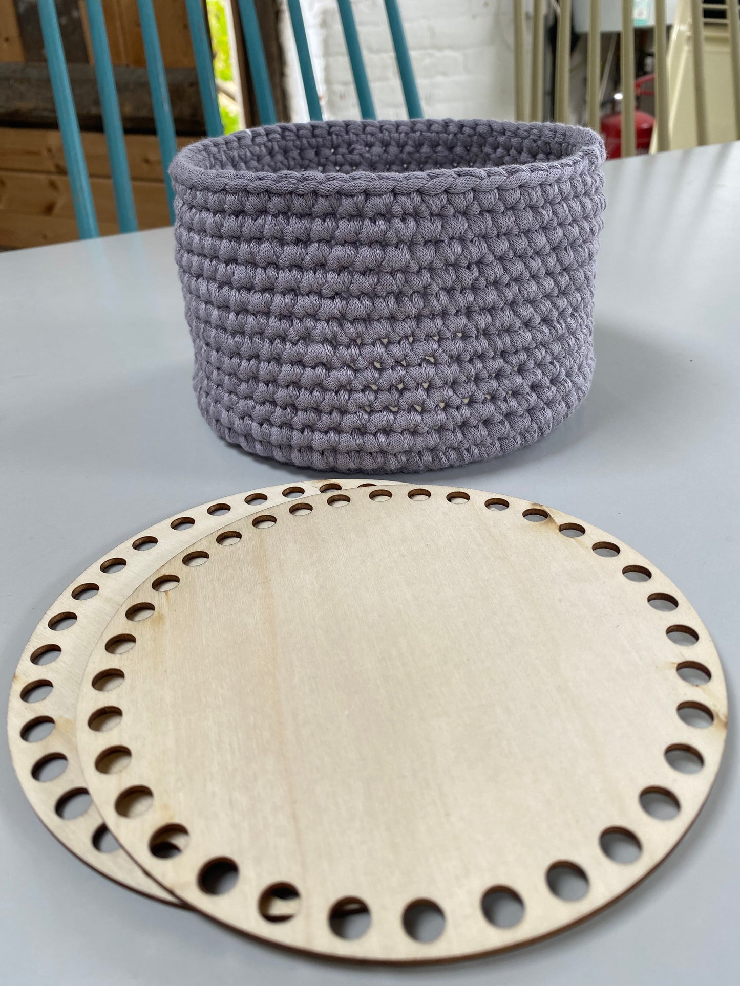 Wooden Crochet Bases Pk 2 x 15cm