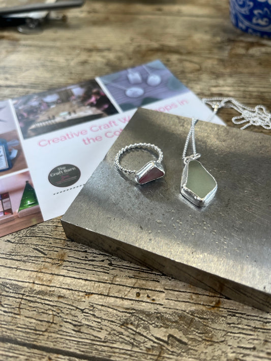 Silver Jewellery with Sea Glass & Sea Pottery Workshop - Friday 23rd May 2025