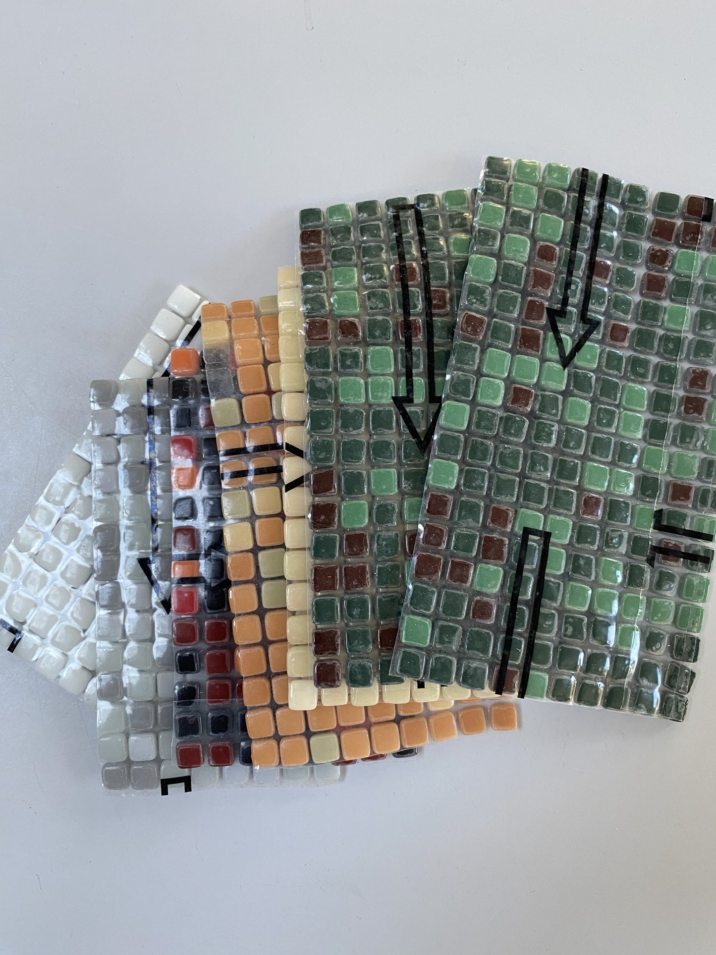 Ceramic Mosaic Tiles 0.8mm Square 500g (approx) Mixed Colours