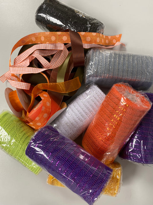 Deco Mesh Autumn/Halloween Wreath Workshop - Wednesday 8th October 2025