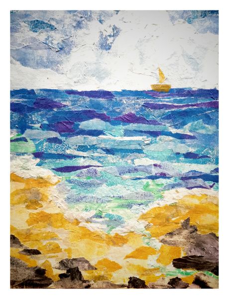 Gel Plate Printing & Collage Workshop Land, Sea & Freestyle Abstract - Sunday 27th September 2026