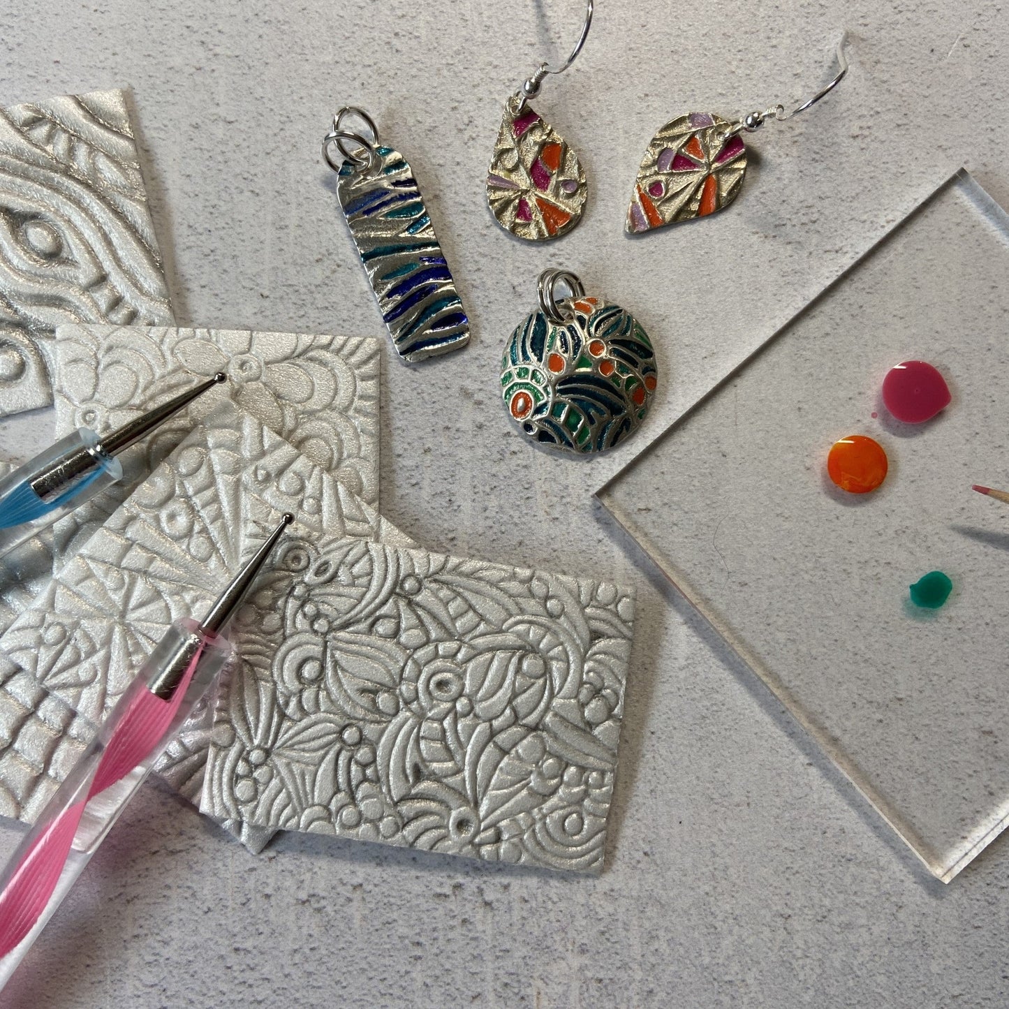 Silver Clay Jewellery with a Splash of Colour Workshop - Thursday 12th September 2024