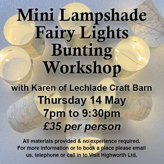Mini Lampshade Fairy Lights EVENING Workshop at Visit Highworth - Thursday 14th May 2026