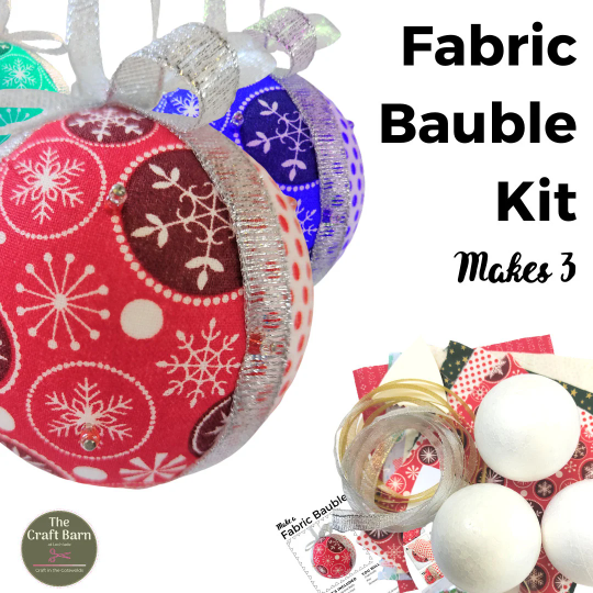 Bauble Kit - Make 3 Fabric Baubles